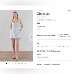 Watters White Embellished Mini Dress